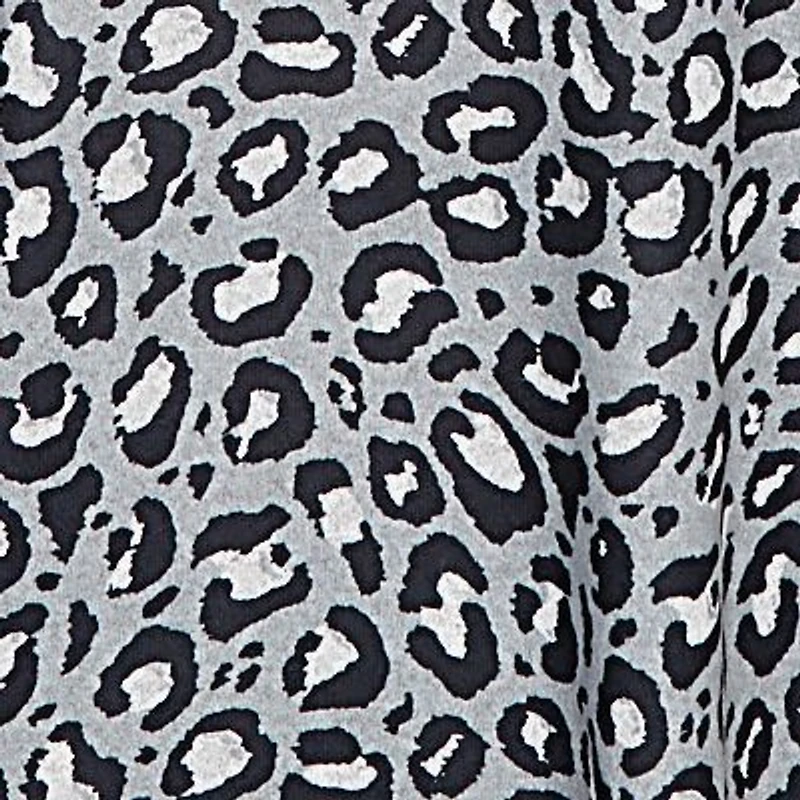 Plus Sweater Trimmed Cozy Animal Print Top