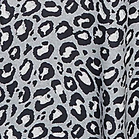 Plus Sweater Trimmed Cozy Animal Print Top
