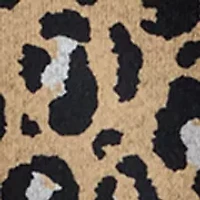 Petite Trimmed Cozy Animal Print Sweater