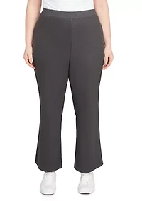 Plus Pull On Luxe Rib Knit Pants