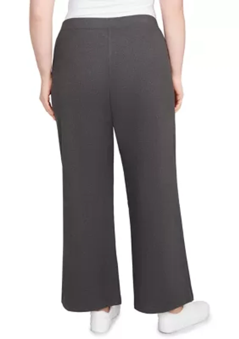 Plus Pull On Luxe Rib Knit Pants