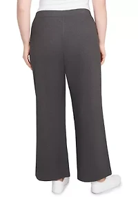 Plus Pull On Luxe Rib Knit Pants