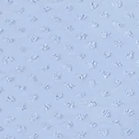 Petite Horseshoe Swiss Dot Solid Knit Top with Lantern Sleeves