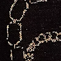 Women's Metallic Chain Print Split Cowl Pullover Sweater