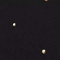 Petite Stud Embellished Tunic Sweater