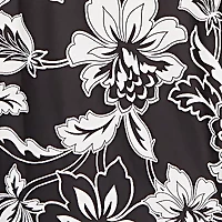 Plus Floral Geo Border Knit Top