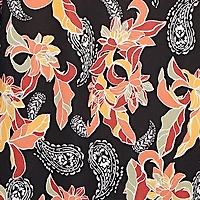 Shirt Collar Floral Paisley Button Front Top