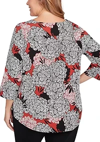 Plus Dahlia Garden Knit Top