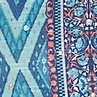 Women's Embellished Scoop Neck Placement Print Slub Jersey Shark Bite Top