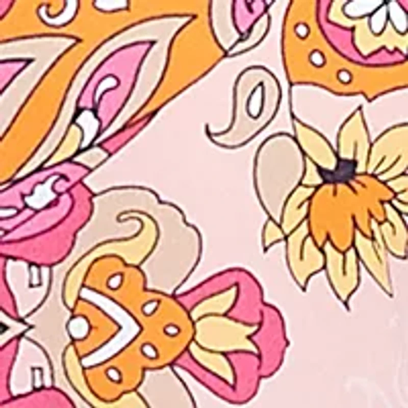 Plus Ornate Bohemian Floral Medallion Tunic Top