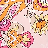 Plus Ornate Bohemian Floral Medallion Tunic Top