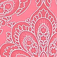 Plus Scalloped Puff Print Solid Burnout Top