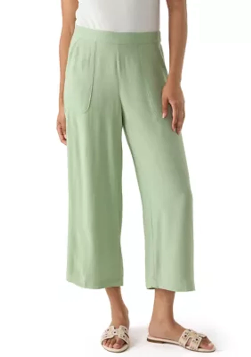 Women's Relaxed Oasis Linen Capri Pants