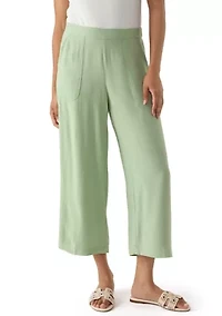 Women's Relaxed Oasis Linen Capri Pants