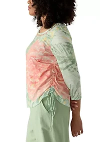 Women's Tropical Bloom Embellished Top