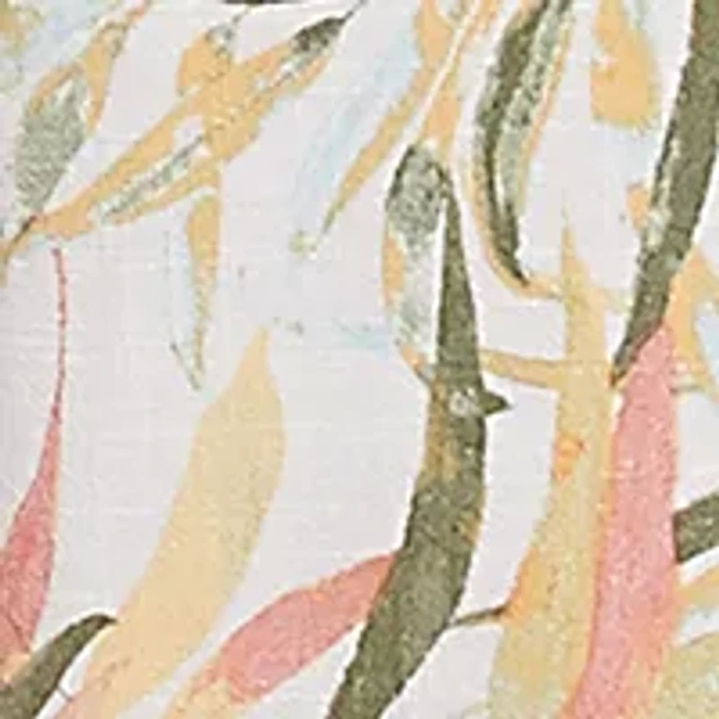 Tropical Fern Relaxed Linen Capri Pants