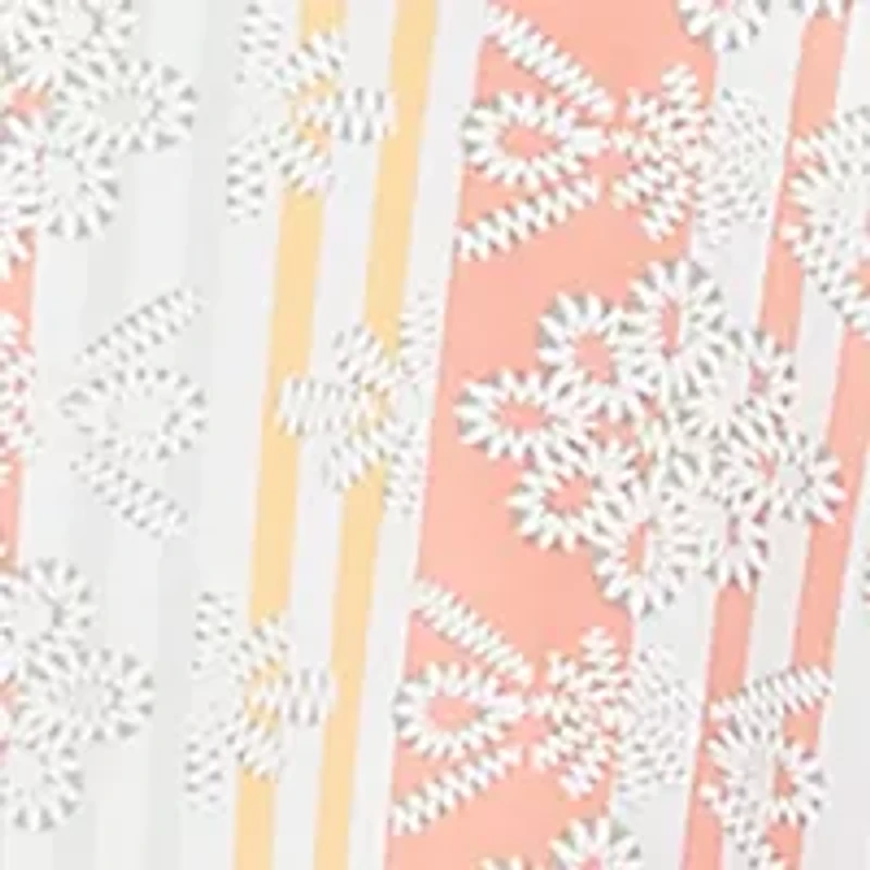 Plus Tropical Stripe Puff Print V-Neck Top
