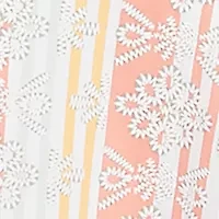 Plus Tropical Stripe Puff Print V-Neck Top