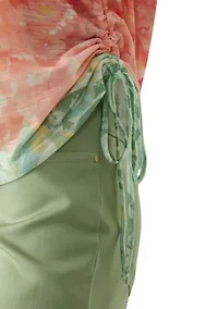 Petite Tropical Bloom Embellished Top