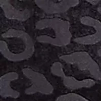Plus Leopard Embossed Velour Button-Front Top