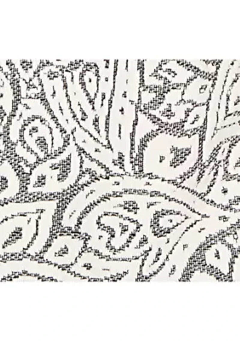 Women's Paisley Jacquard Asymmetric Hem Knit Top