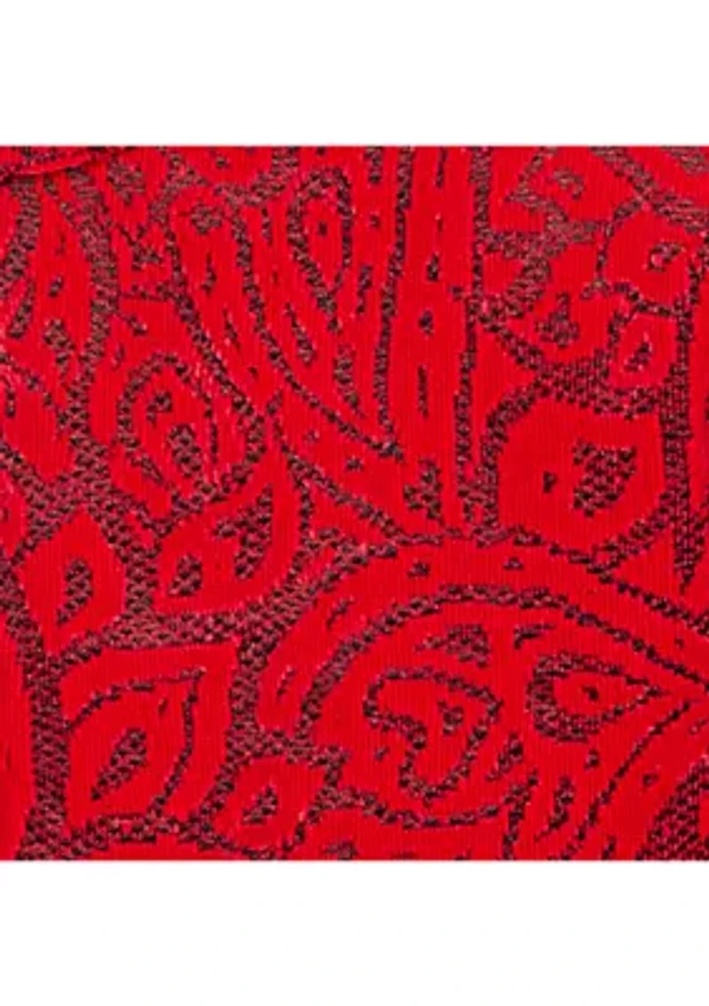 Women's Paisley Jacquard Asymmetric Hem Knit Top