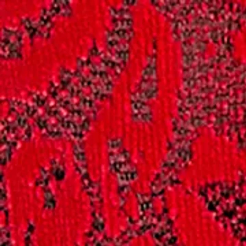 Plus Paisley Jacquard Asymmetric Hem Knit Top