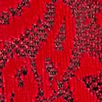 Plus Paisley Jacquard Asymmetric Hem Knit Top