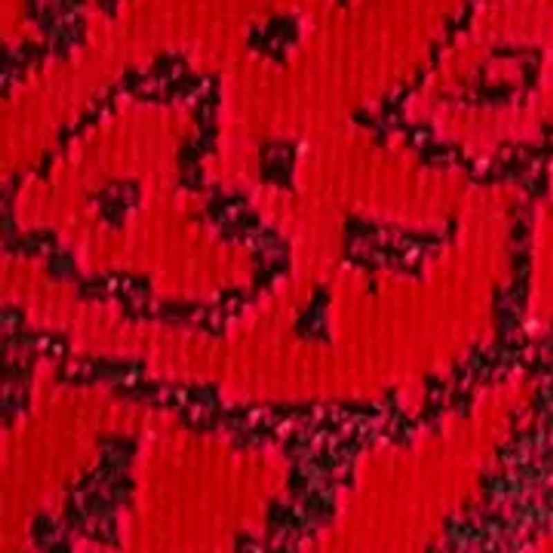 Petite Paisley Jacquard Asymmetric Hem Knit Top