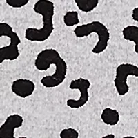 Plus Boat Neck Flocked Animal Print Hacci Knit Shark Bite Top