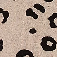 Petite Ballet Neck Flocked Animal Spots Hatchi Knit Shark Bite Top