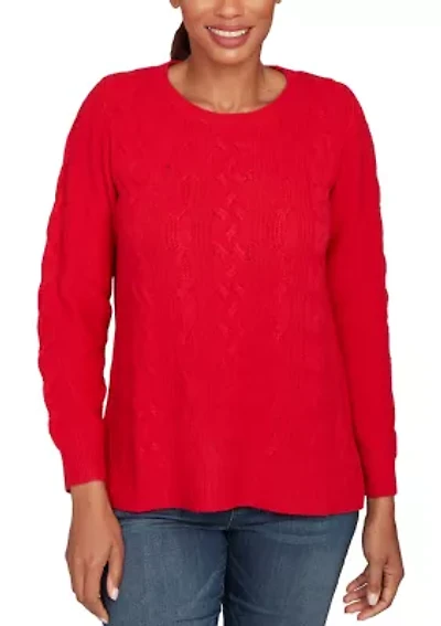 Women's Mixed Cable Cozy Sweater