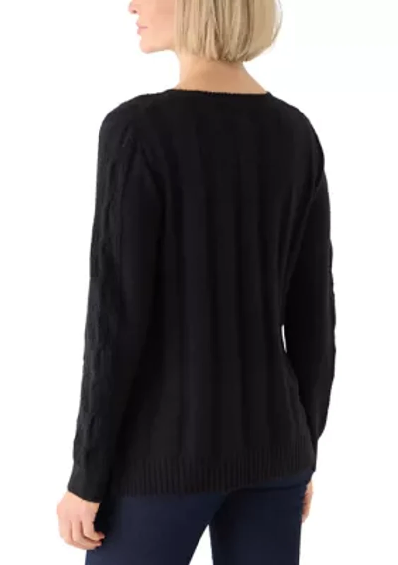 Women's Mixed Cable Cozy Sweater