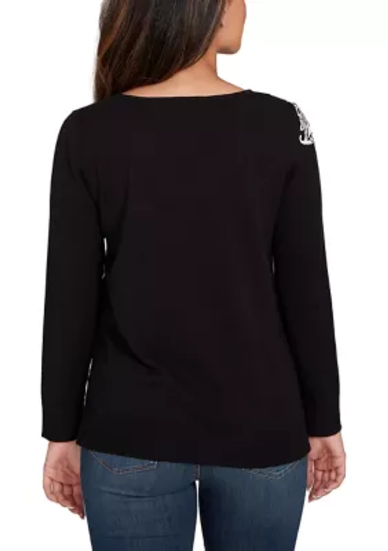 Women's Floral Paisley Jacquard Sweater