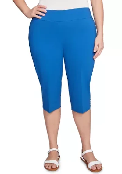 Plus Ladder Hem Americana Clamdigger Capri Pants