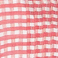 Petite Gingham Silky Henley Top