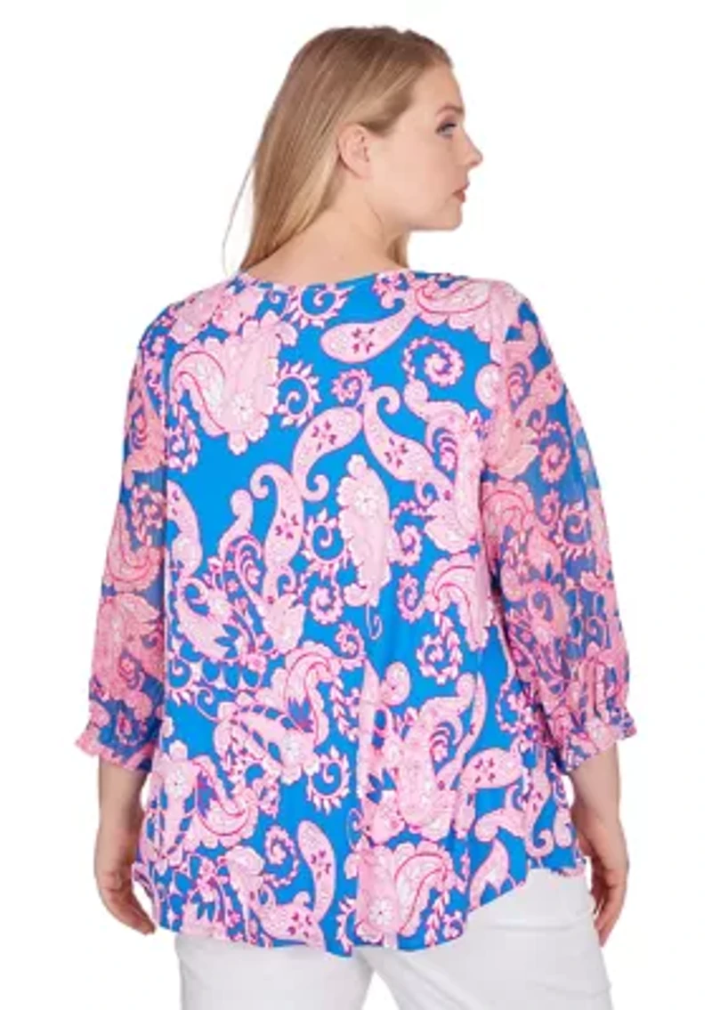 Plus Bright Knit Top