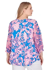 Plus Bright Knit Top