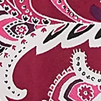 Women's V-Neck Paisley Printed Pullover Woven Tunic Top