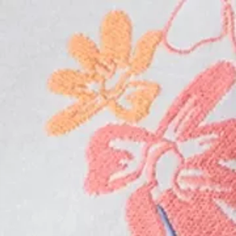 Women's Floral Embroidered Solid Knit Top