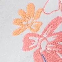 Women's Floral Embroidered Solid Knit Top