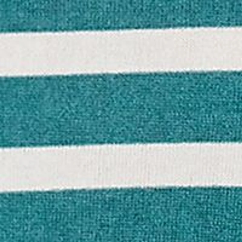 Petite Crew Neck Stripe Hatchi Knit Top