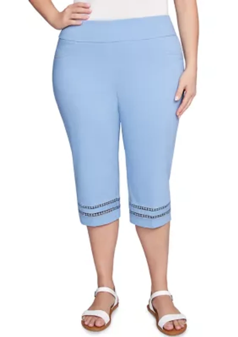 Plus Dreamy Pull On Tech Clamdigger Pants