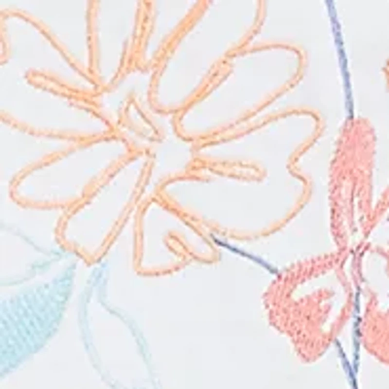 Plus Floral Embroidered Solid Knit Top