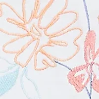 Plus Floral Embroidered Solid Knit Top