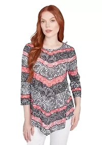 Women's Lace Chevron Sublimation Jersey Top