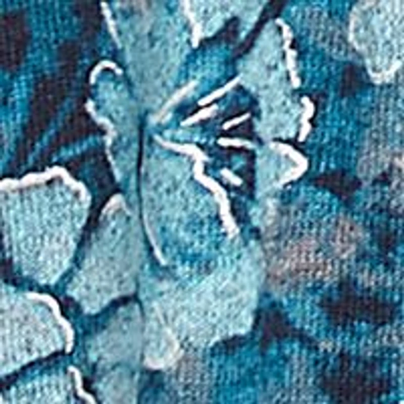 Women's Embellished Wintery Floral Hacci Top