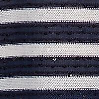 Plus Scoop Neck Sequin Stripe Knit Top With Spliced Inset Detail