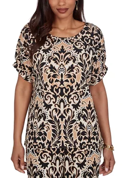 Women's Damask Textured T-Shirt