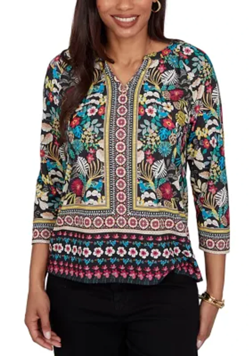 Women's Paradise Tropic Print Knit Top